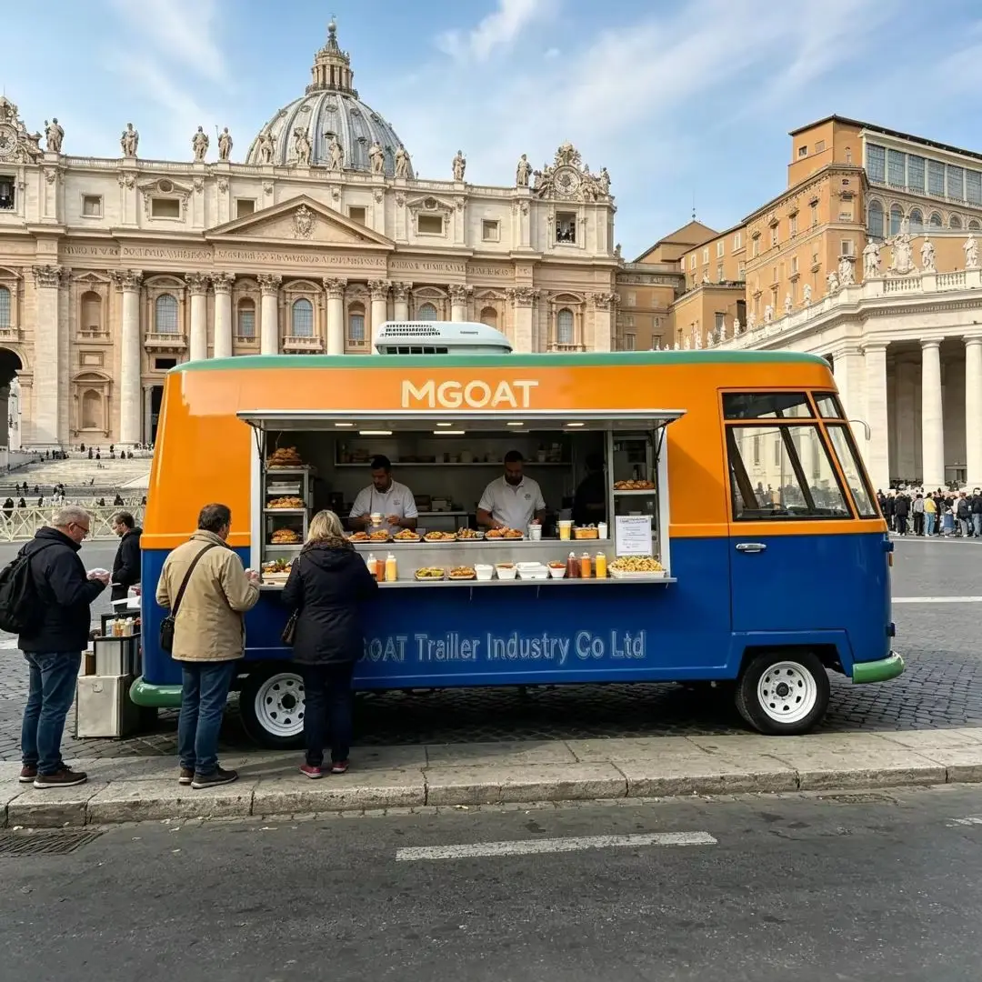 Food Truck With Snacks - Commercial Mobile Food Van with Complete
