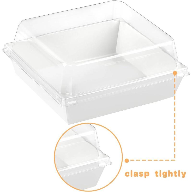 Food Snacks For Baby Shower - 50 Pack Small Clear Lidded Charcuterie