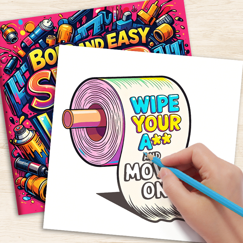 Food And Snacks Coloring Book - Adult Stress-Relief Swear-Word Coloring Book, Fun