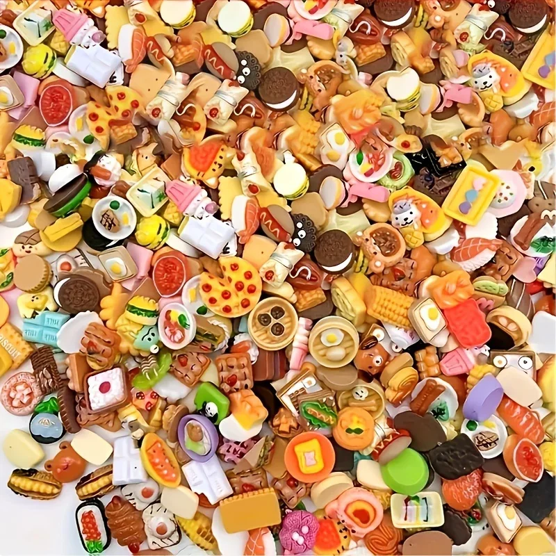 Food Snacks For Kids Party - 50pcs Random Miniature Dollhouse Supermarket Food