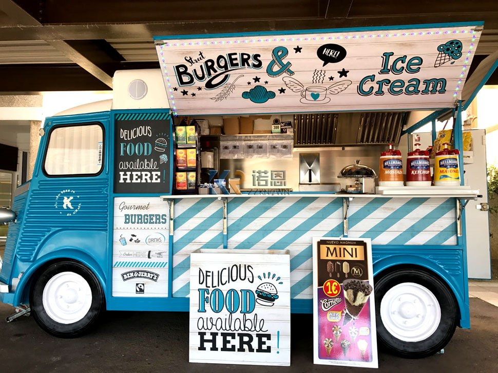 Food Truck With Snacks - Electric Ice Cream Truck Fast Food