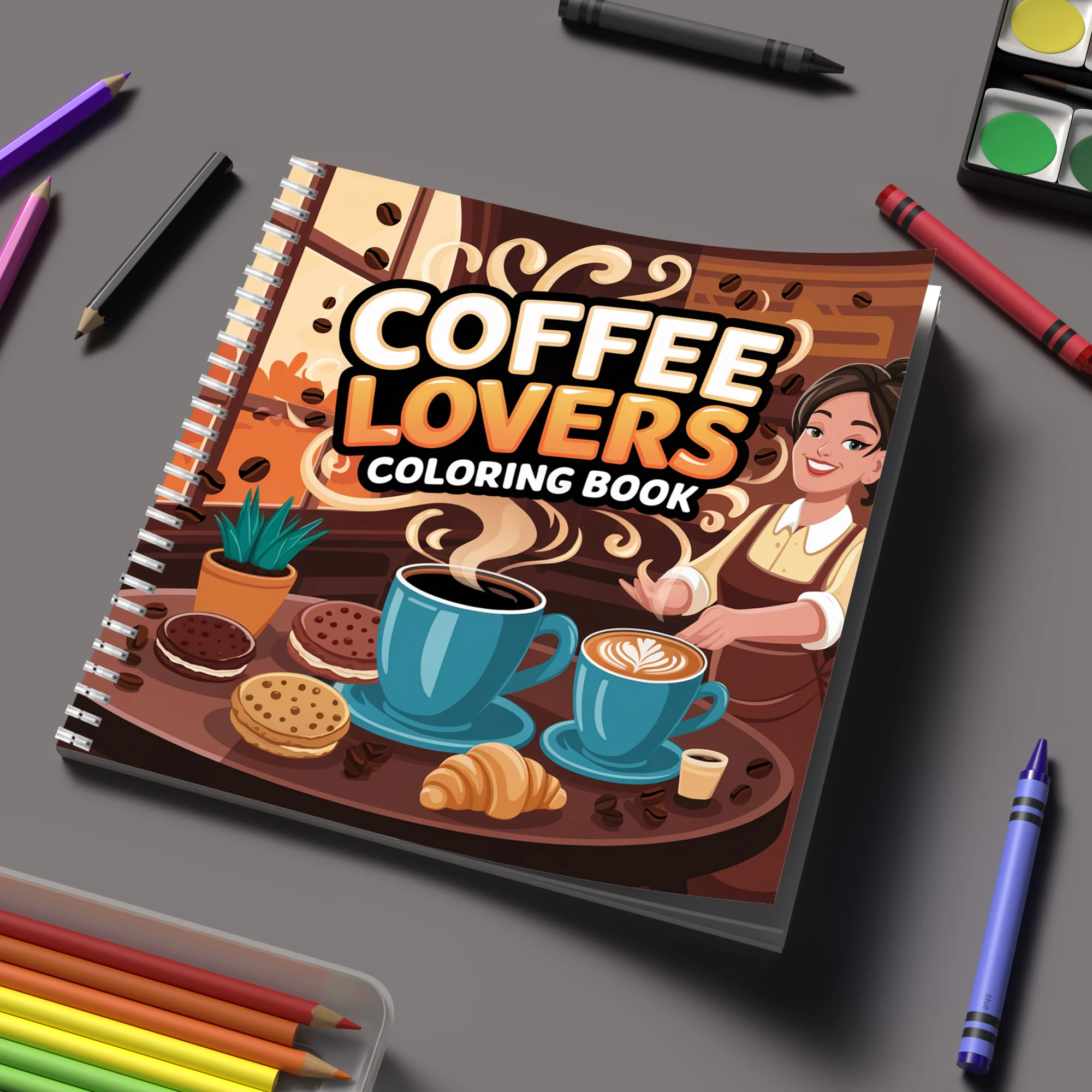 Food And Snacks Coloring Book - Coloring Book Coffee Lovers for Adult