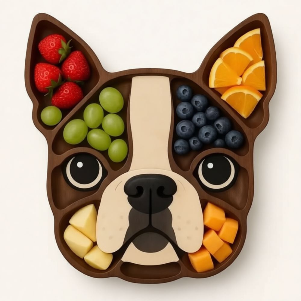 Food Platter Snacks - Dog Shaped Food Serving Platter Wooden