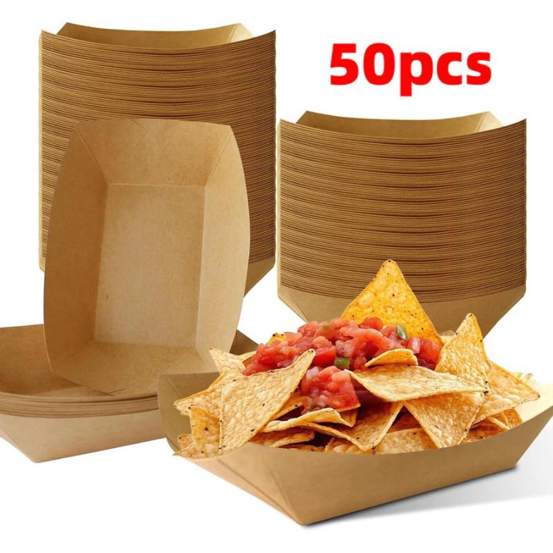 Disposable Kraft Paper Hotdog  - Food Snacks For Kids Party 评论和价格