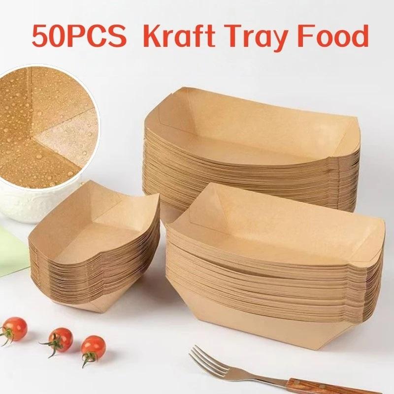 Disposable Kraft Paper Hotdog  - Food Snacks For Kids Party 评论和价格