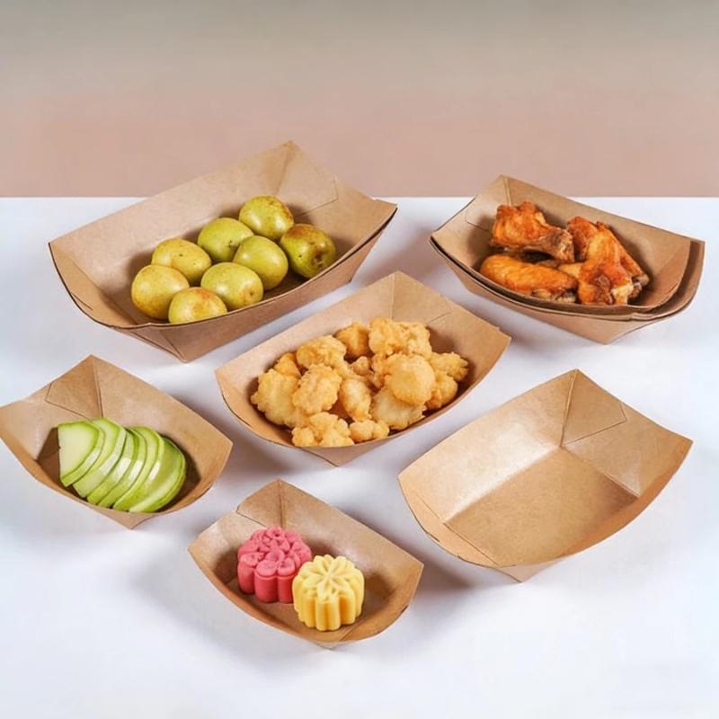 Disposable Kraft Paper Hotdog  - Food Snacks For Kids Party 评论和价格