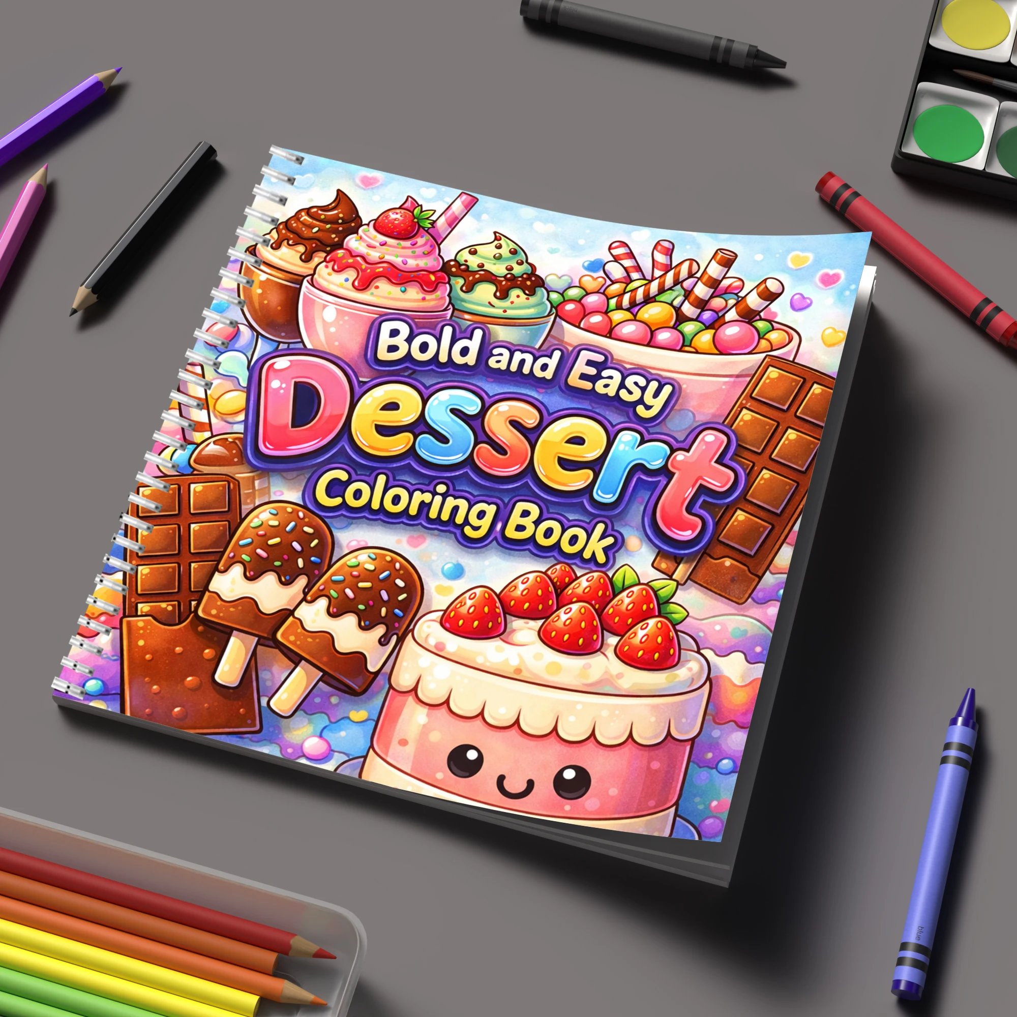 Coloring Book Easy Dessert for - Food And Snacks Coloring Book 评论和价格