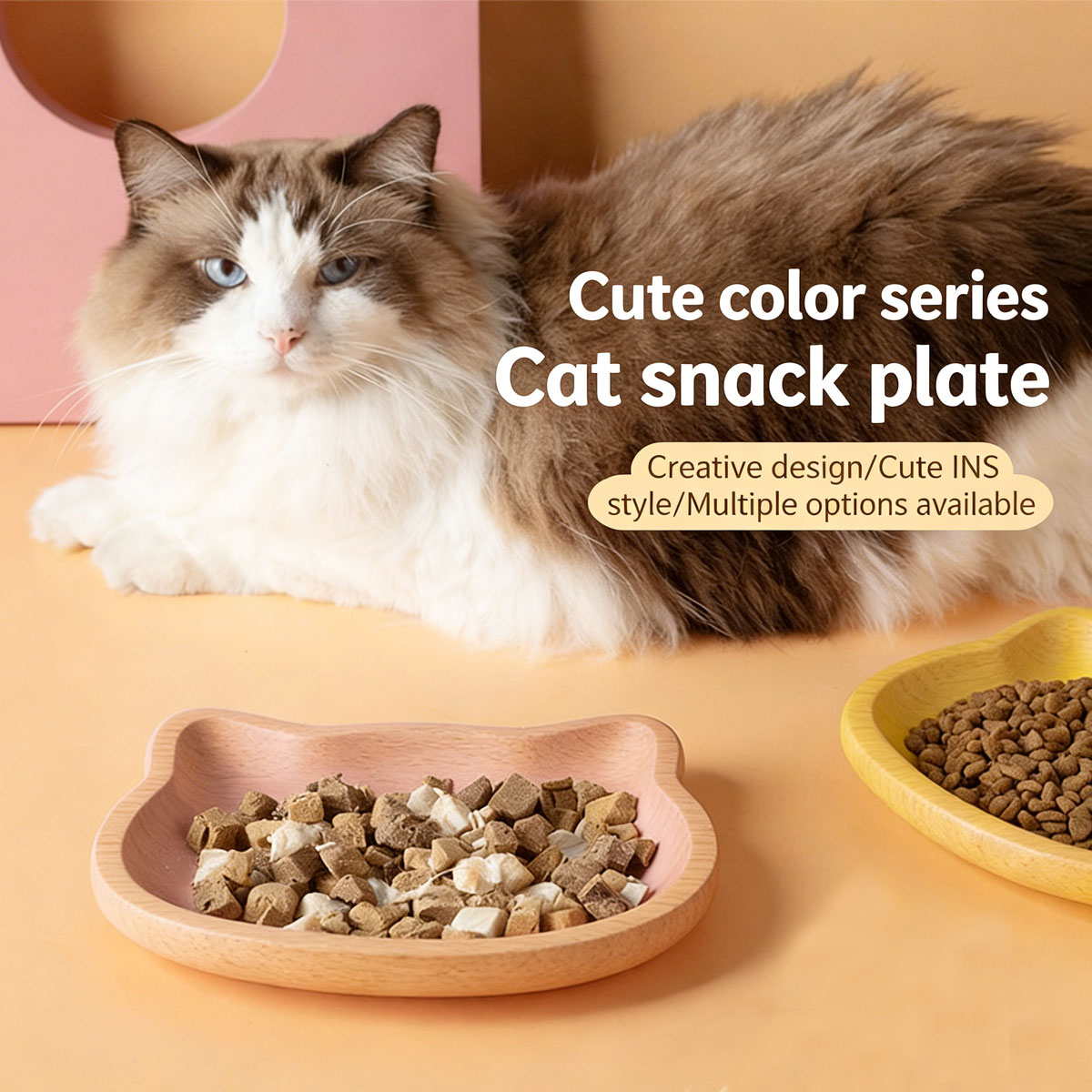 Cute Cat Shape Pet Snack Plate - Food Snacks Options 评论和价格