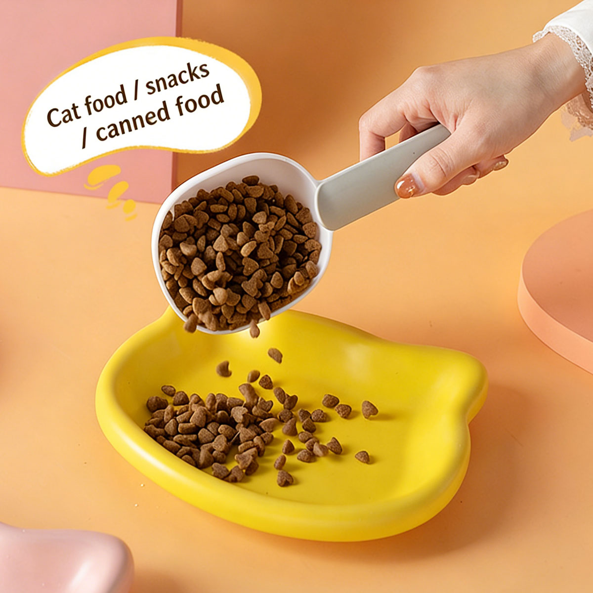 Cute Cat Shape Pet Snack Plate - Food Snacks Options 评论和价格