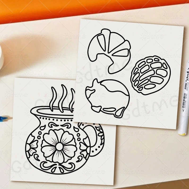 Bold Easy Mexican Treats Color - Food Y Snacks Coloring Book 评论和价格