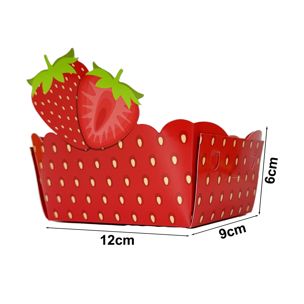 Strawberry Disposable Food Tra - Food Snacks For Baby Shower 评论和价格