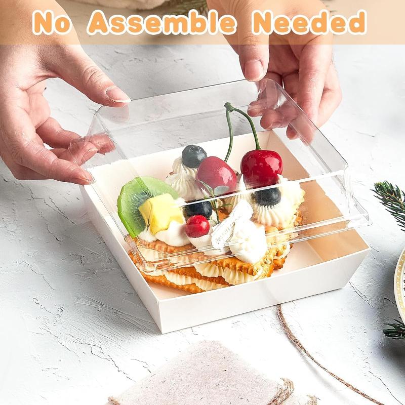 50 Pack Small Clear Lidded Cha - Food Snacks For Baby Shower 评论和价格