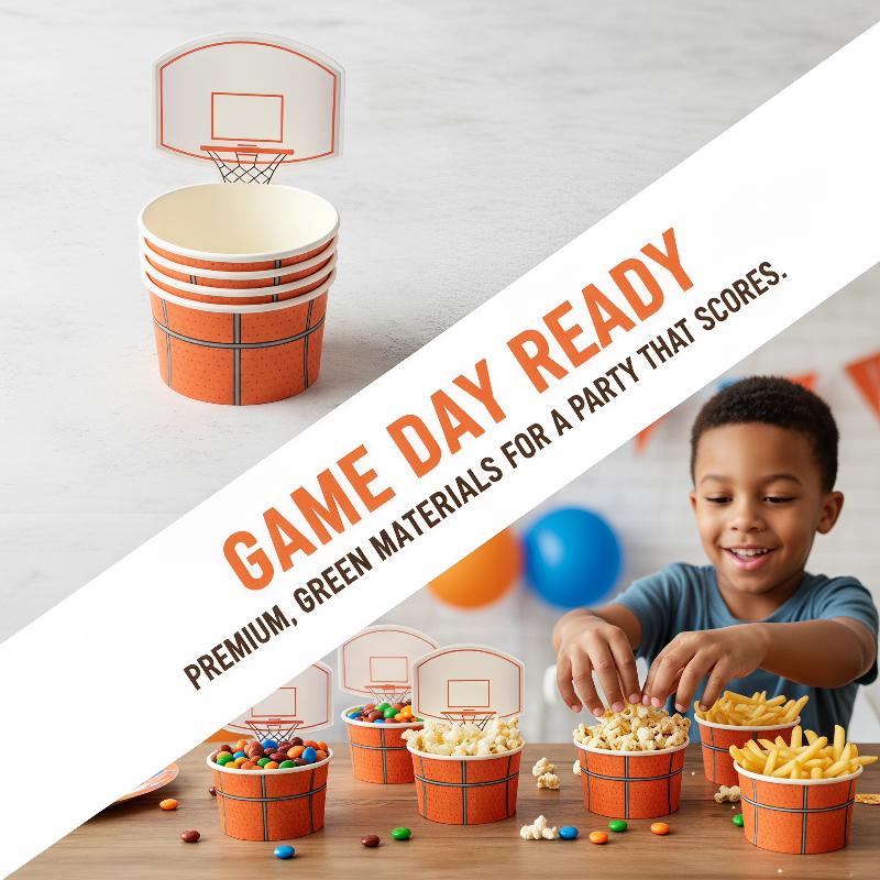 6 PCS Basketball Snack Bowls F - Food Snacks For Kids Party 评论和价格