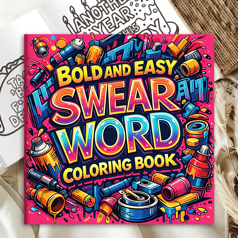 Adult Stress-Relief Swear-Word - Food And Snacks Coloring Book 评论和价格