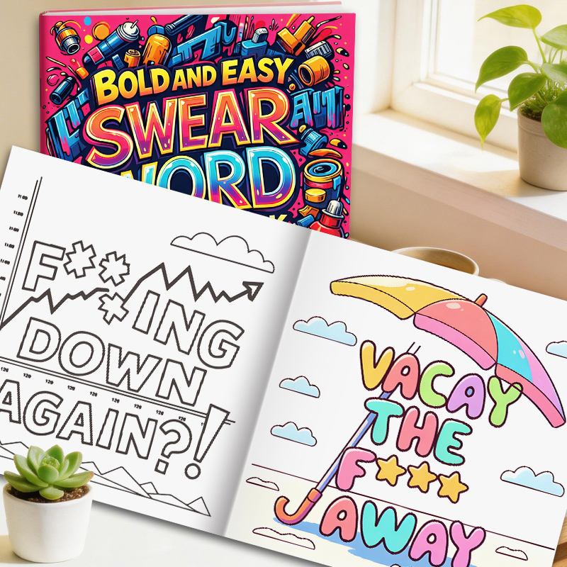 Adult Stress-Relief Swear-Word - Food And Snacks Coloring Book 评论和价格