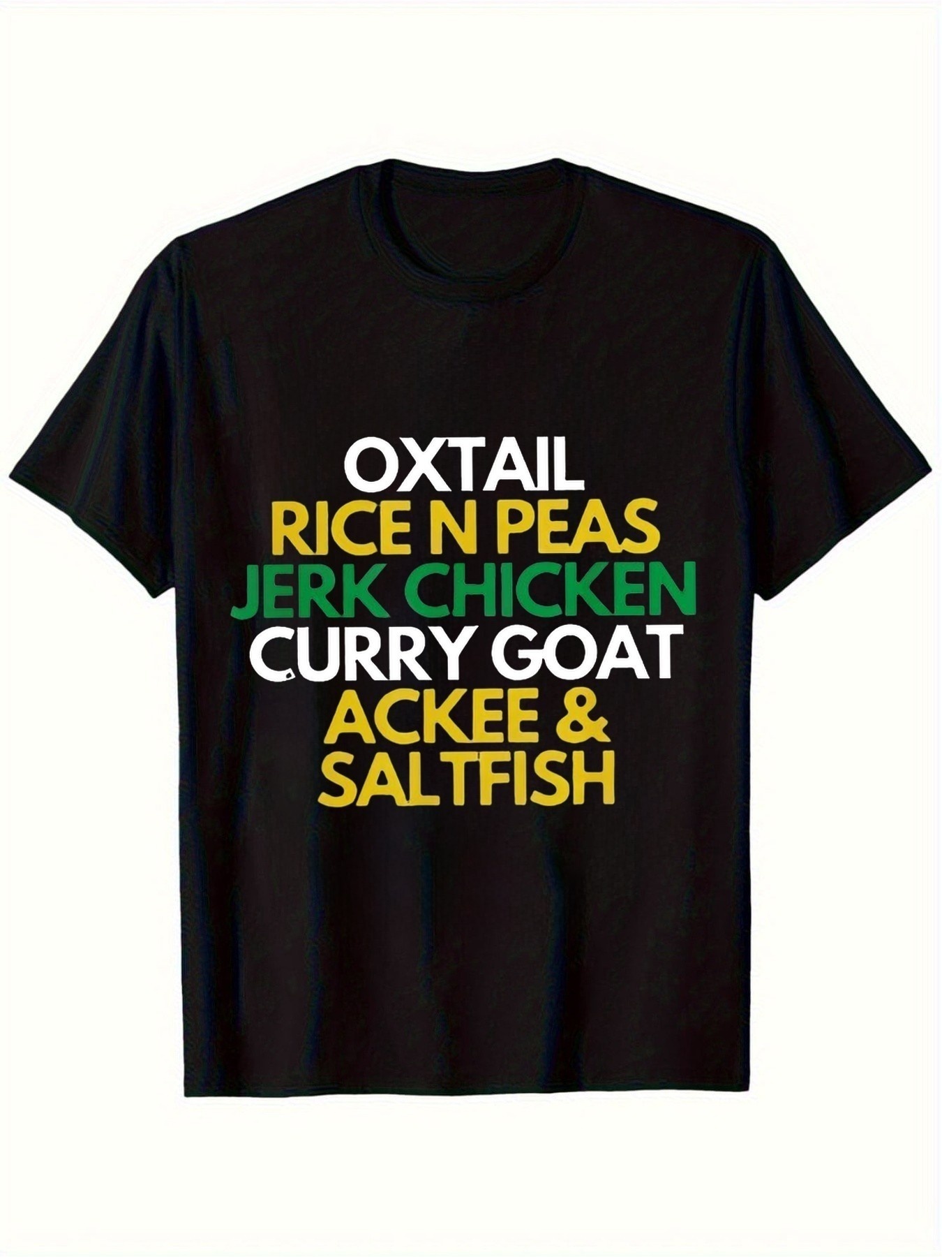 Men's Jamaican Cuisine Print T - Jamaican Food Snacks 评论和价格