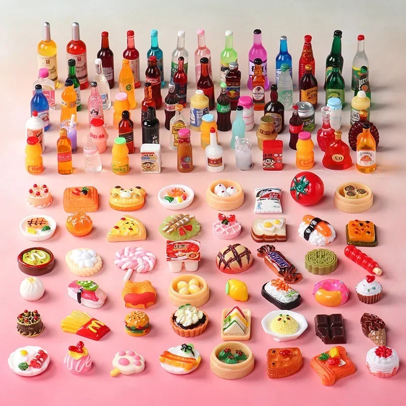 50pcs Random Miniature Dollhou - Food Snacks For Kids Party 评论和价格