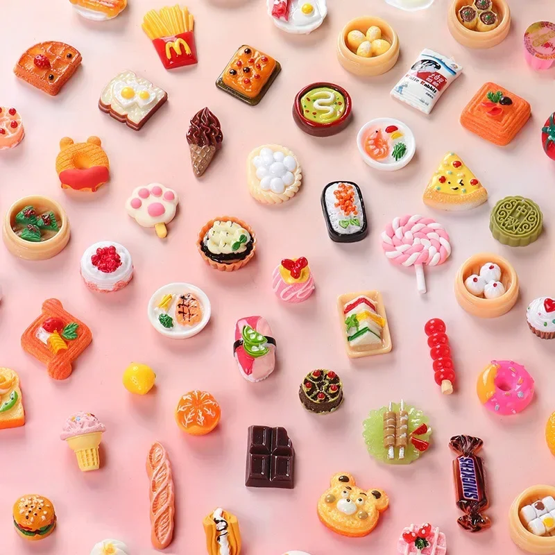 50pcs Random Miniature Dollhou - Food Snacks For Kids Party 评论和价格