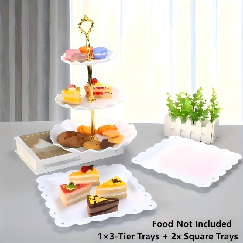 1/3/4/5PCS Decorative Food Tra - Food Snacks For Baby Shower 评论和价格