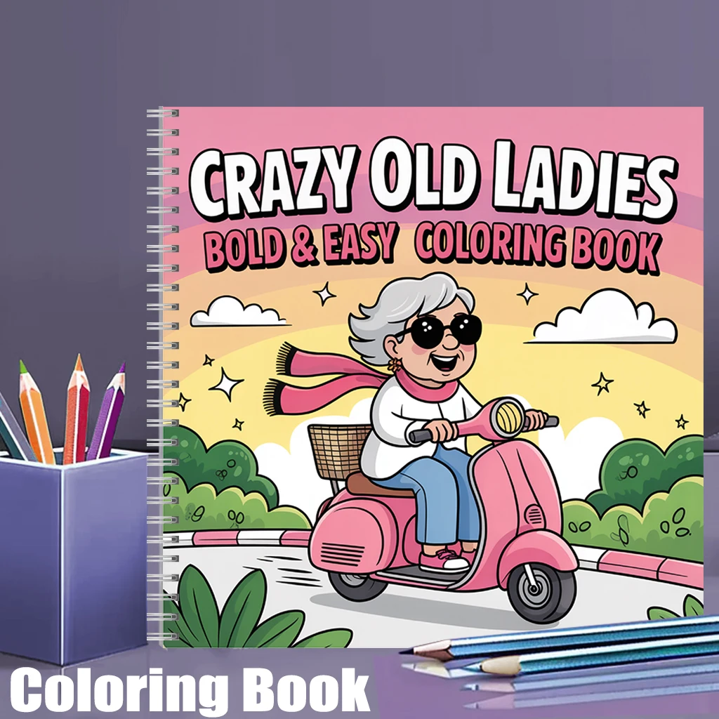 Crazy Old Ladies Coloring Book - Food And Snacks Coloring Book 评论和价格