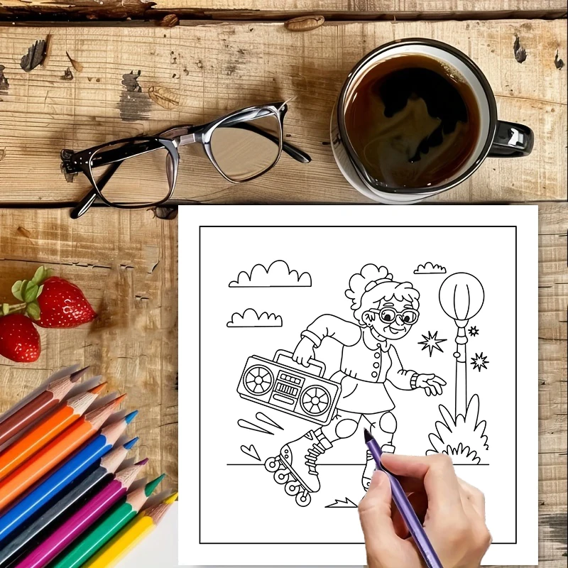 Crazy Old Ladies Coloring Book - Food And Snacks Coloring Book 评论和价格