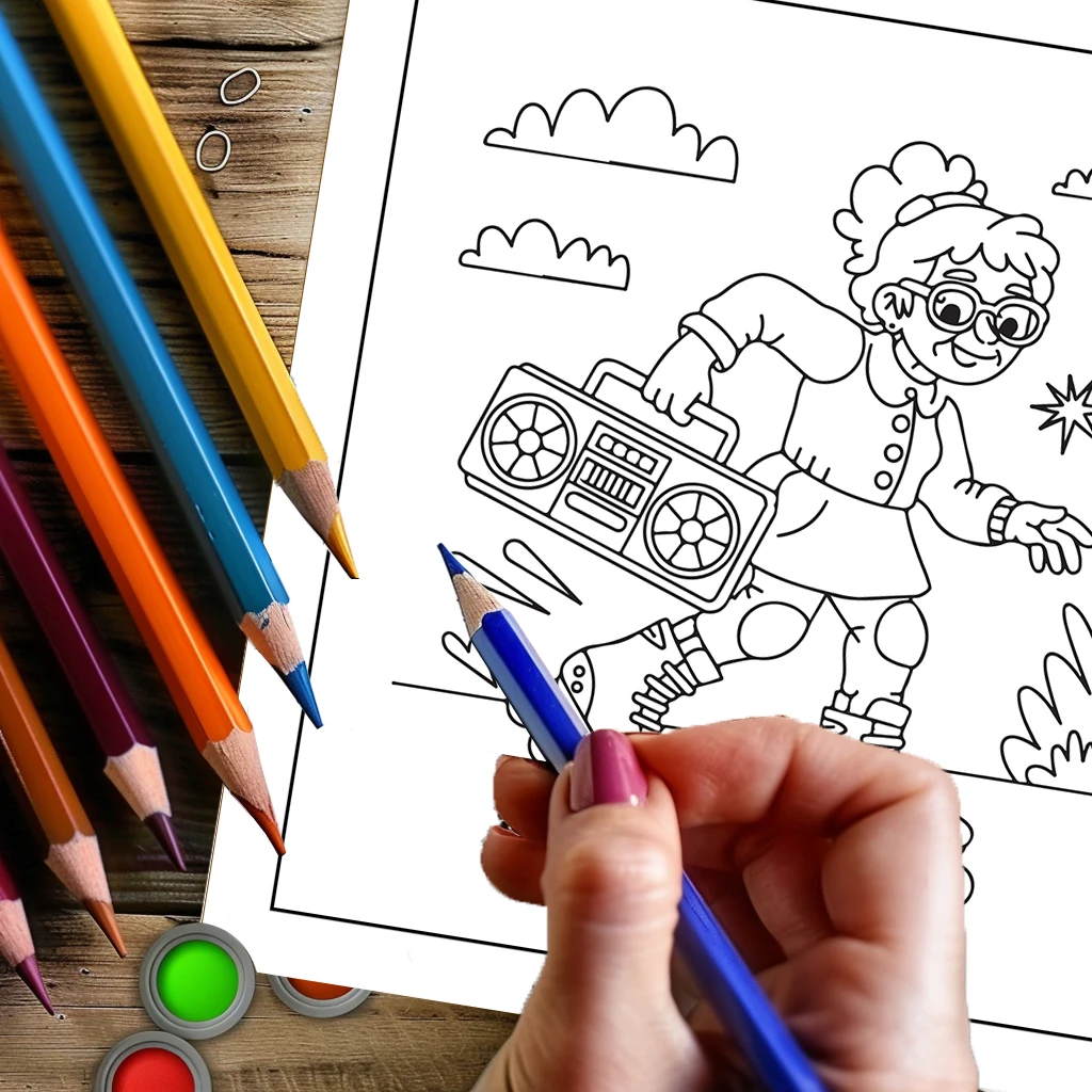 Crazy Old Ladies Coloring Book - Food And Snacks Coloring Book 评论和价格