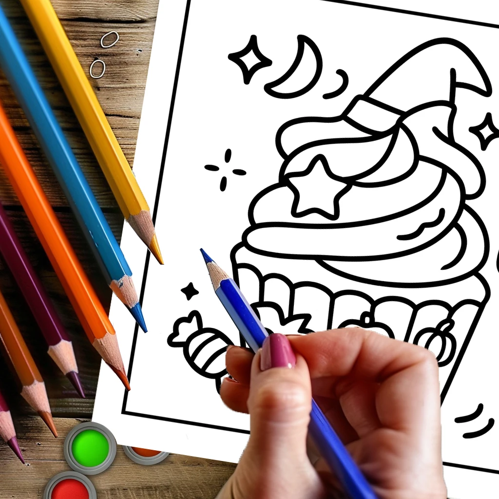 Easy Witchy Vibes Coloring Boo - Food And Snacks Coloring Book 评论和价格