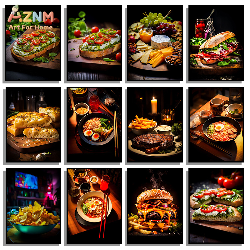 AZNM Gourmet Food Canvas Poste - Food Platter Snacks 评论和价格