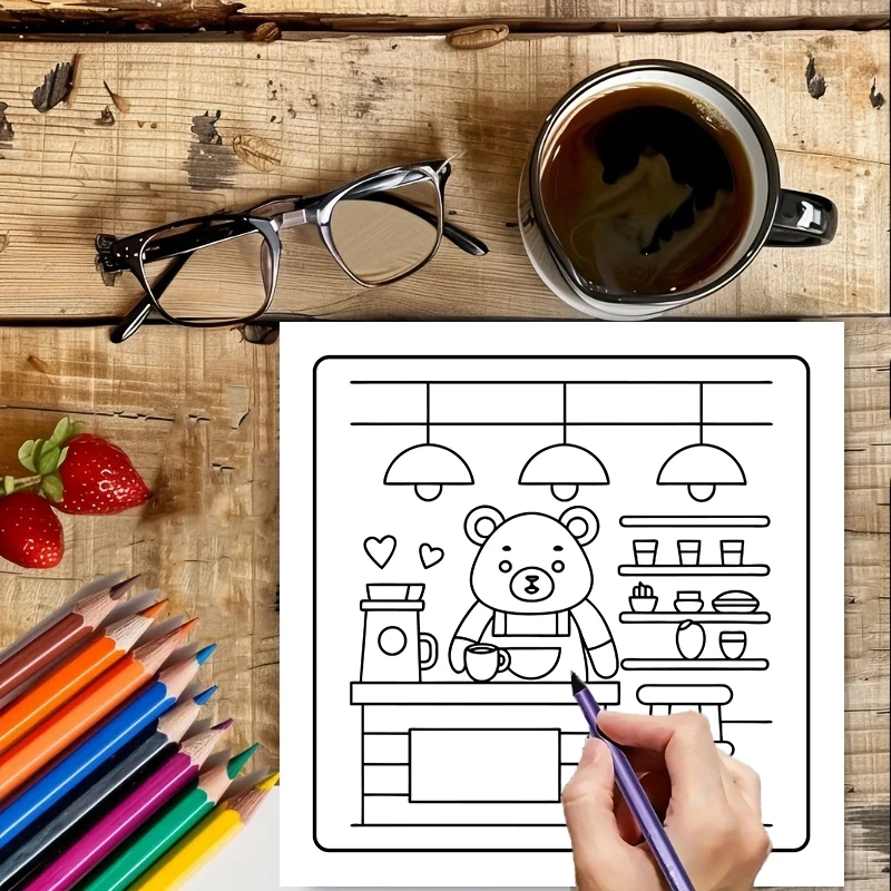 Coloring Book Coffee Lovers fo - Food And Snacks Coloring Book 评论和价格
