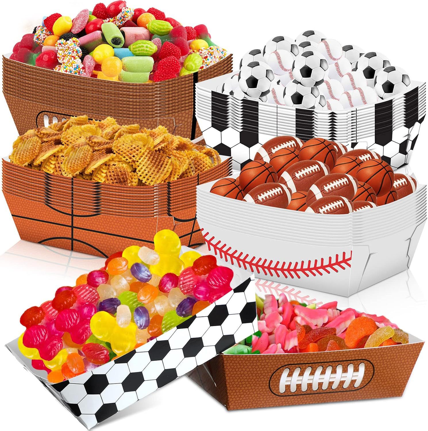 6-48pcs Sports Themed Party So - Food Snacks For Baby Shower 评论和价格