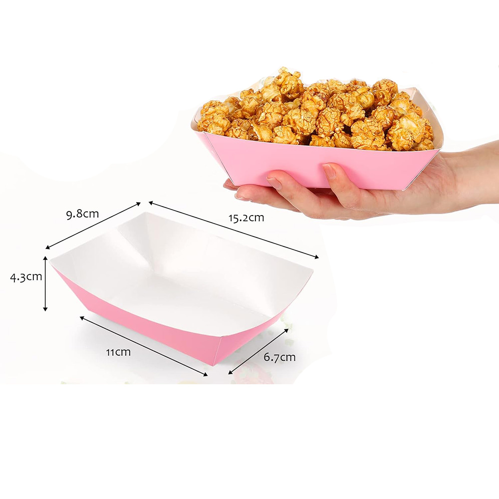 6-30pcs Solid Color Paper Boat - Food Snacks For Baby Shower 评论和价格